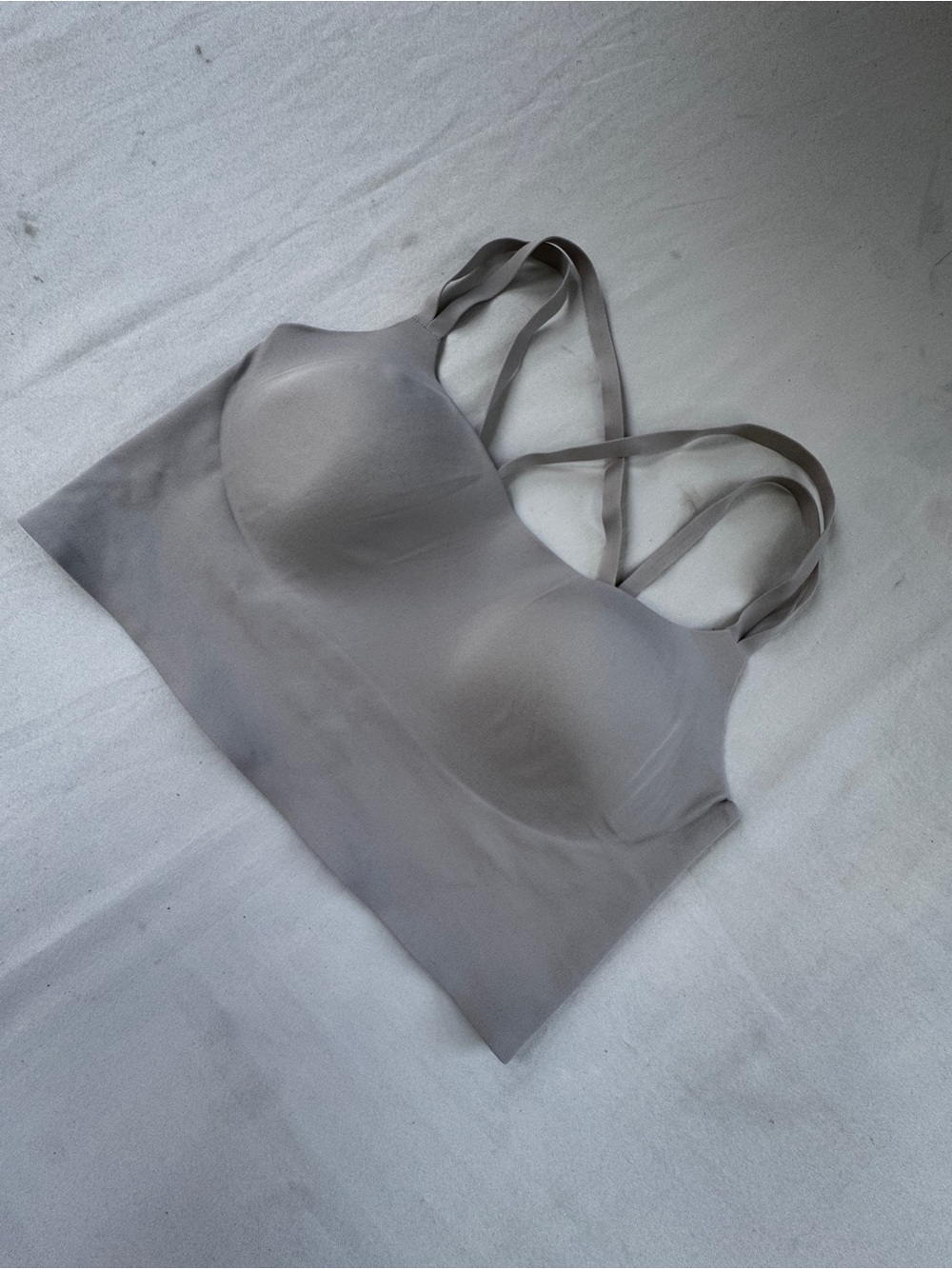 Aerie Seamless Light taupe Padded Longline Bralette women's size XL